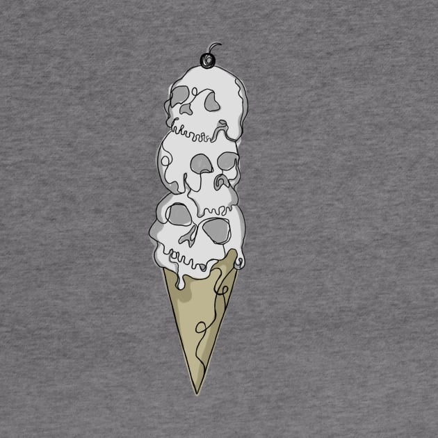 Skull Ice Cream by NinjaKlee